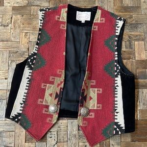 Wraps Southwestern Open Vest Size Medium
